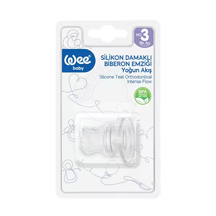 Silikon Damaklı Biberon Emziği Yoğun Akış No3  +18ay